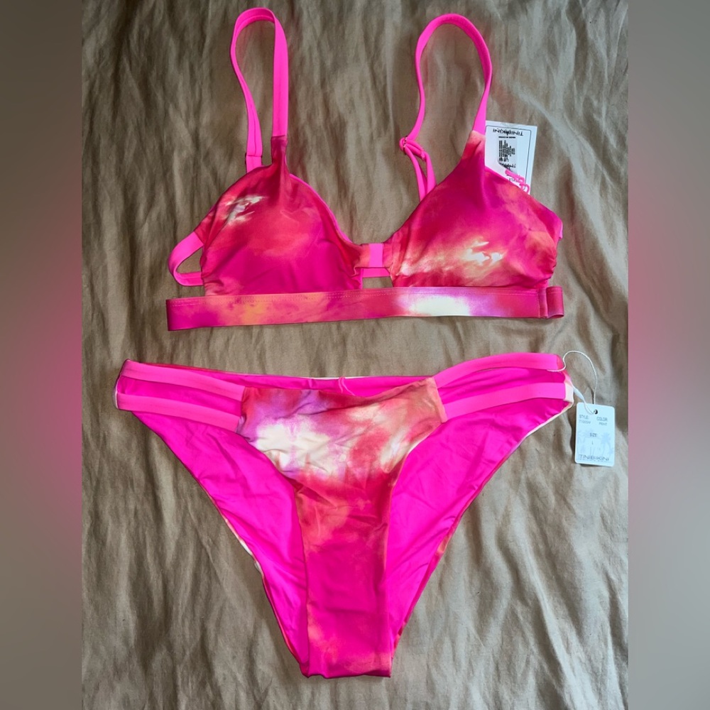 TiniBikini pink tie dye bikini - Picture 2 of 12